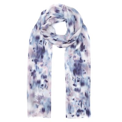 Reflective bloom silk scarf